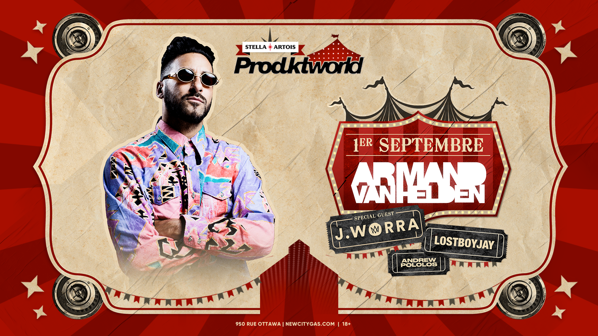 Festival Produktworld: Armand Van Helden, J. Worra, LOSTBOYJAY, Andrew Pololos - Página frontal