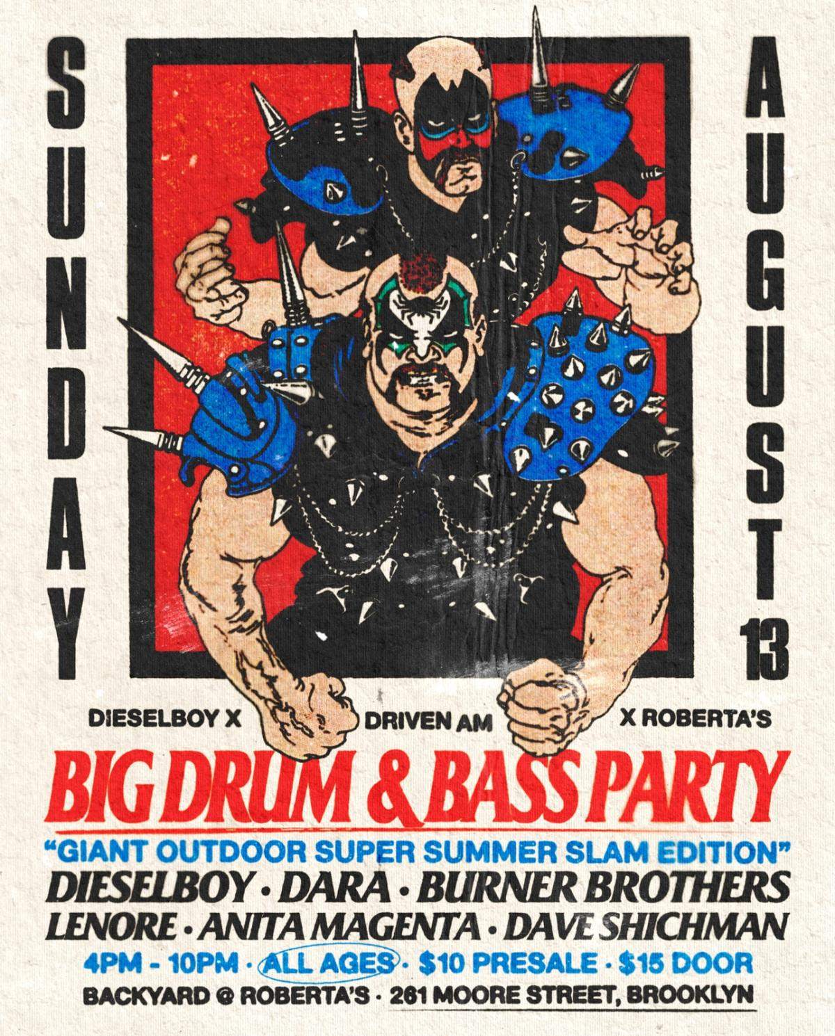 BIG DRUM & BASS PARTY at Roberta's, New York City
