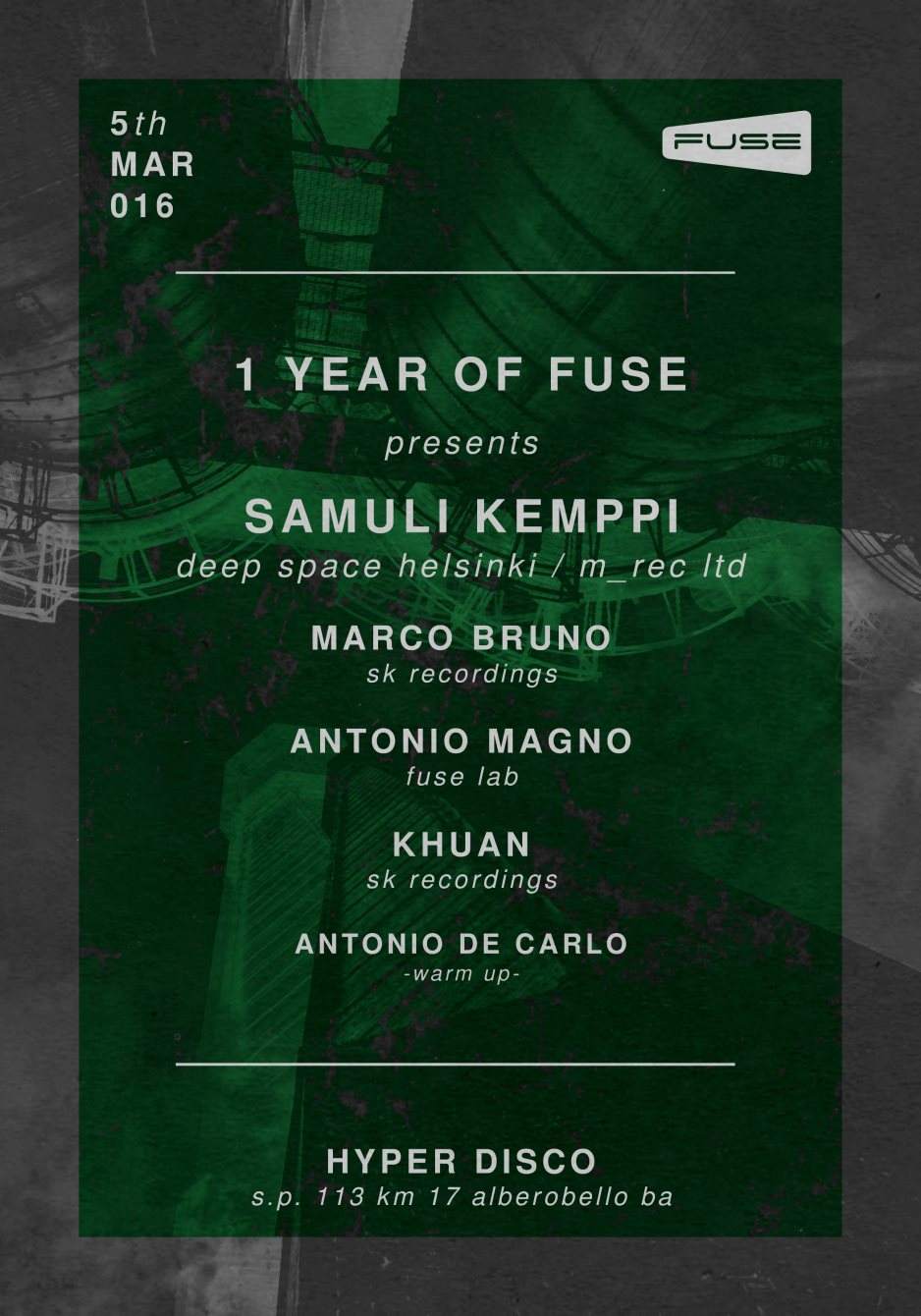 1 Year of Fuse with Samuli Kemppi - Página trasera