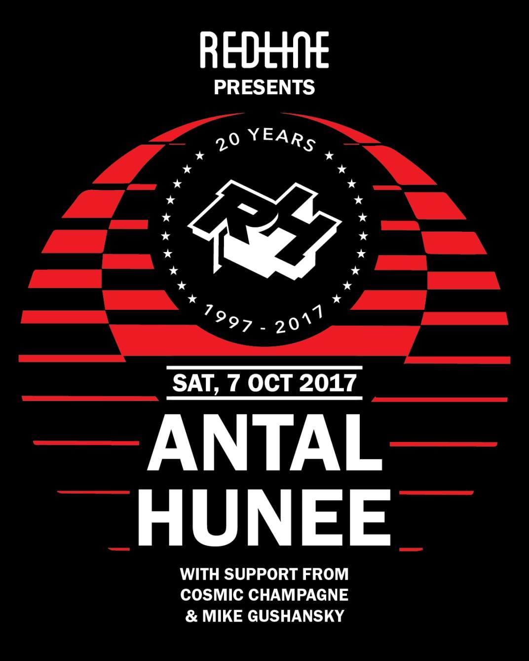 Redline presents 20 Years of Rush Hour with Antal and Hunee - Página frontal