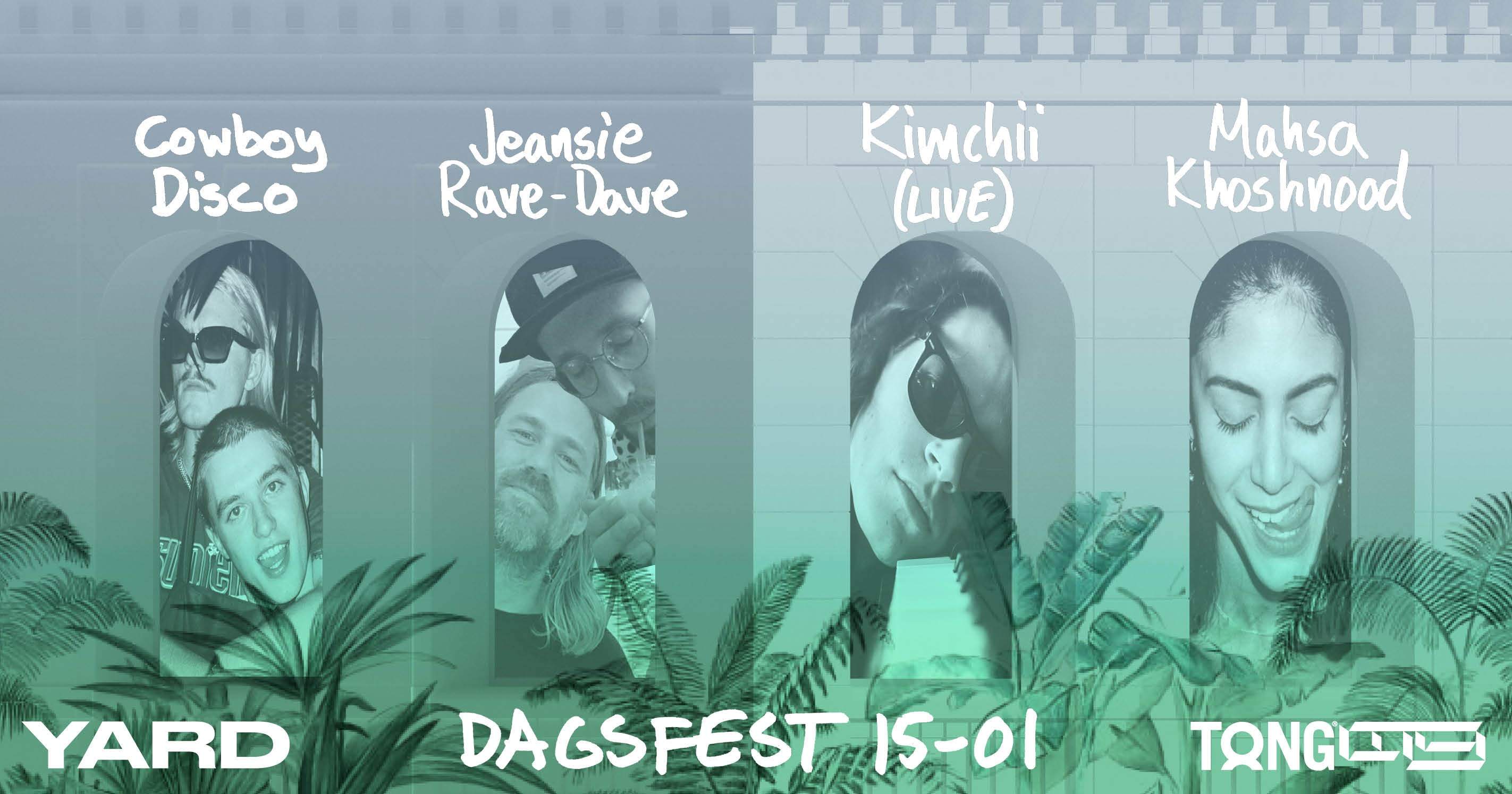 Yard Dagsfest med Kimchii (Live), Mahsa Khoshnood & Cowboy Disco - Página frontal