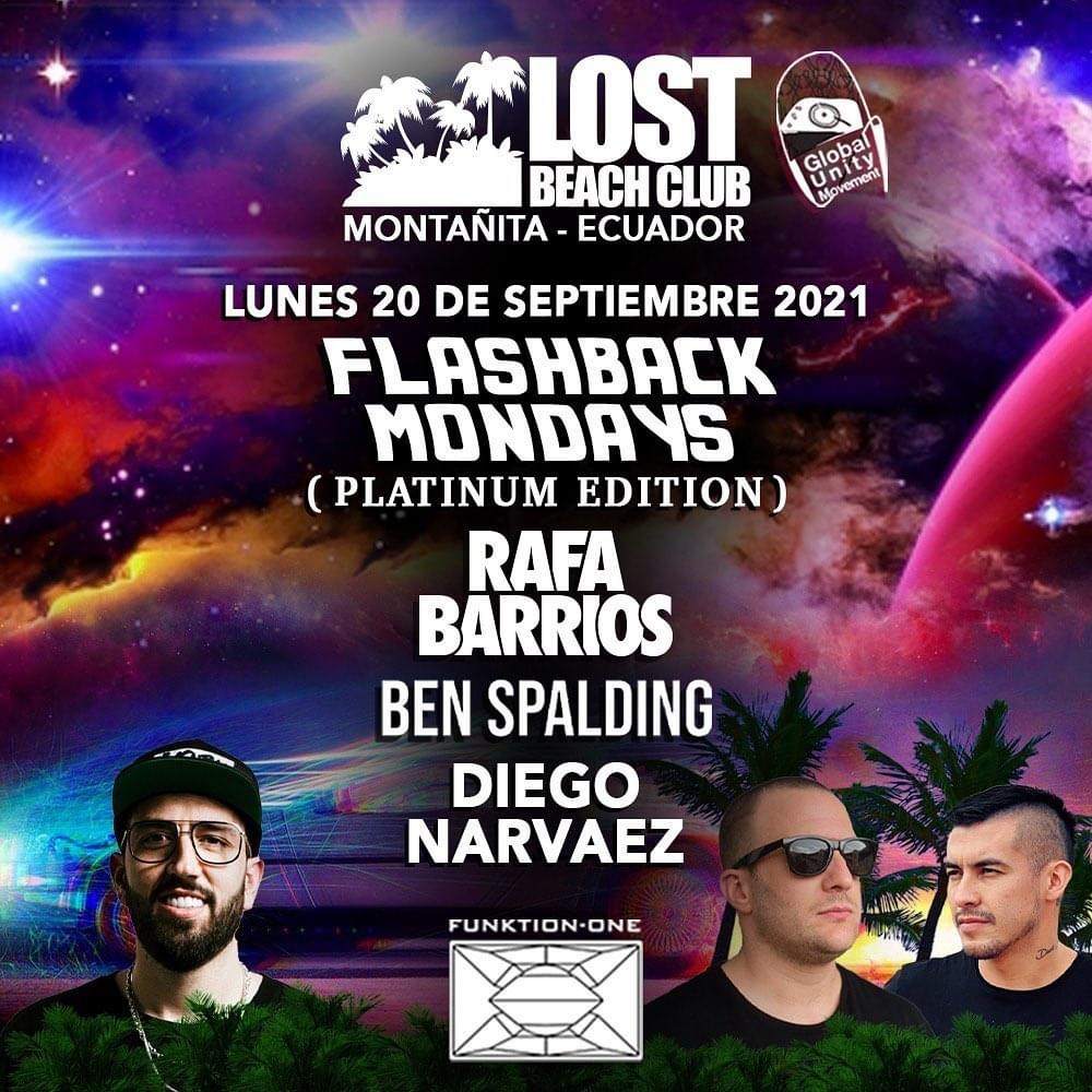 Flashback Mondays at Lost Beach Club feat. Rafa Barrios & Ben Spalding - フライヤー表