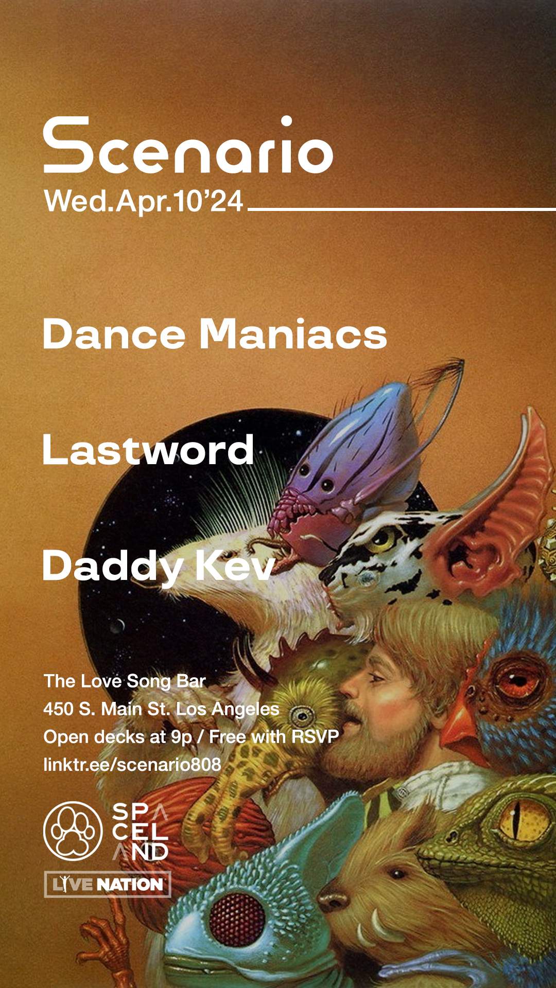 Scenario 2024: Dance Maniacs, Lastword, Daddy Kev - Página frontal