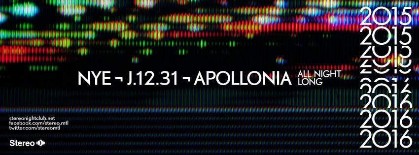 NYE: Apollonia ( All Night Long ) - フライヤー表