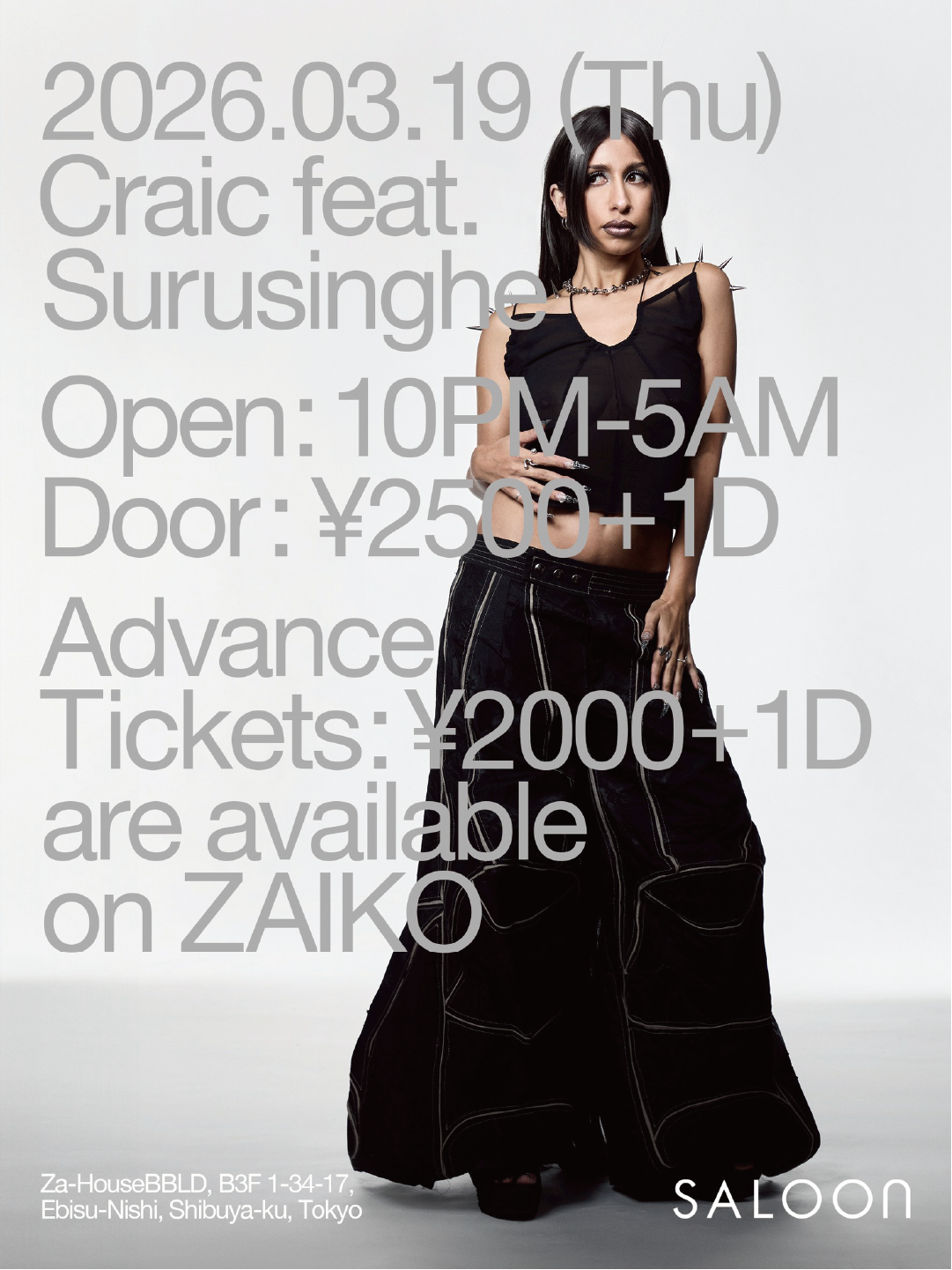 Craic feat. Surusinghe at Saloon, Tokyo