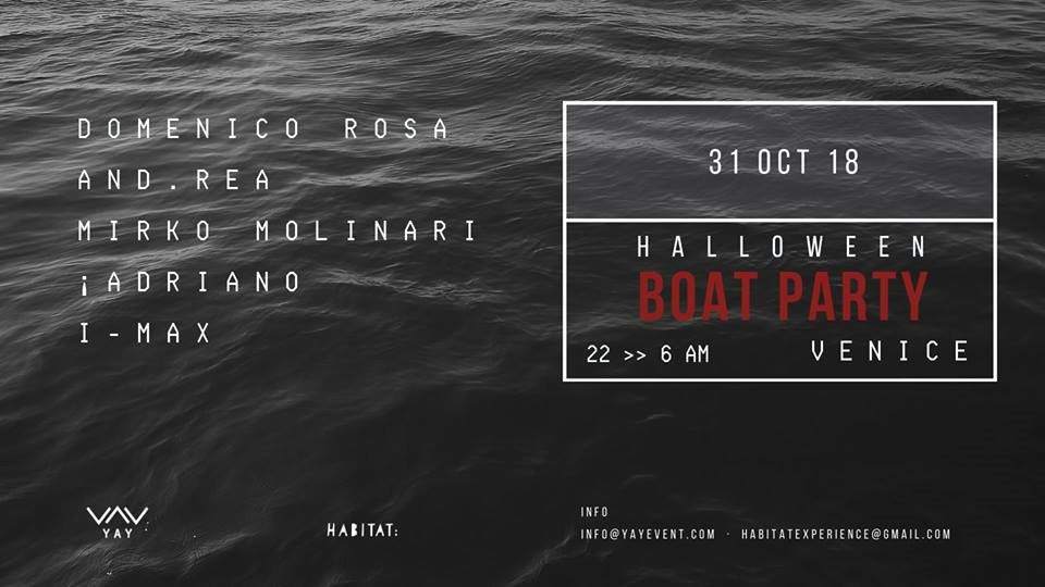 Habitat + YAY - Private Halloween Boat Party - フライヤー表