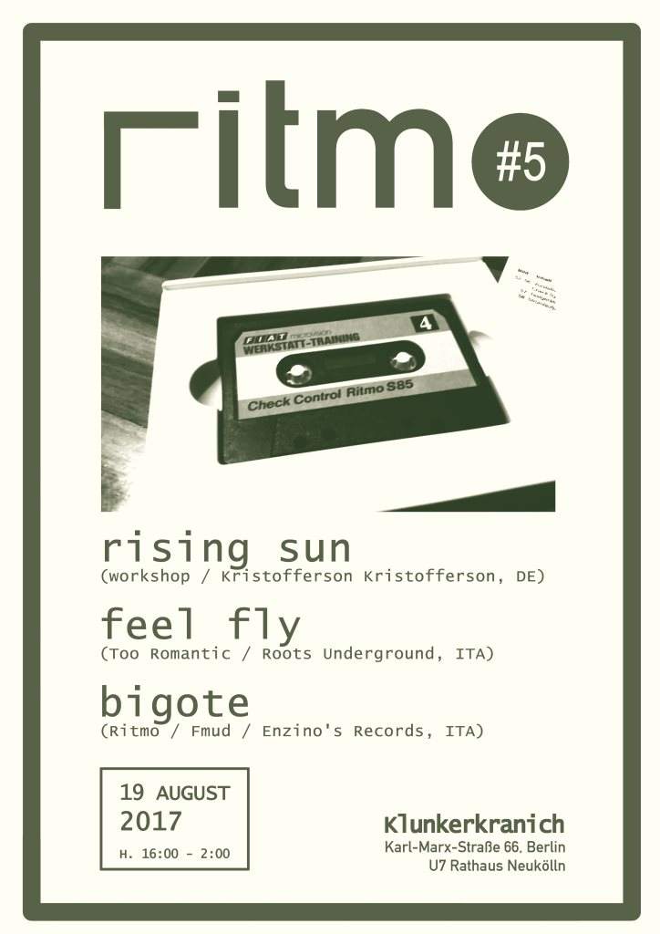 Ritmo #5 with Rising Sun, Feel Fly, Bigote - フライヤー表