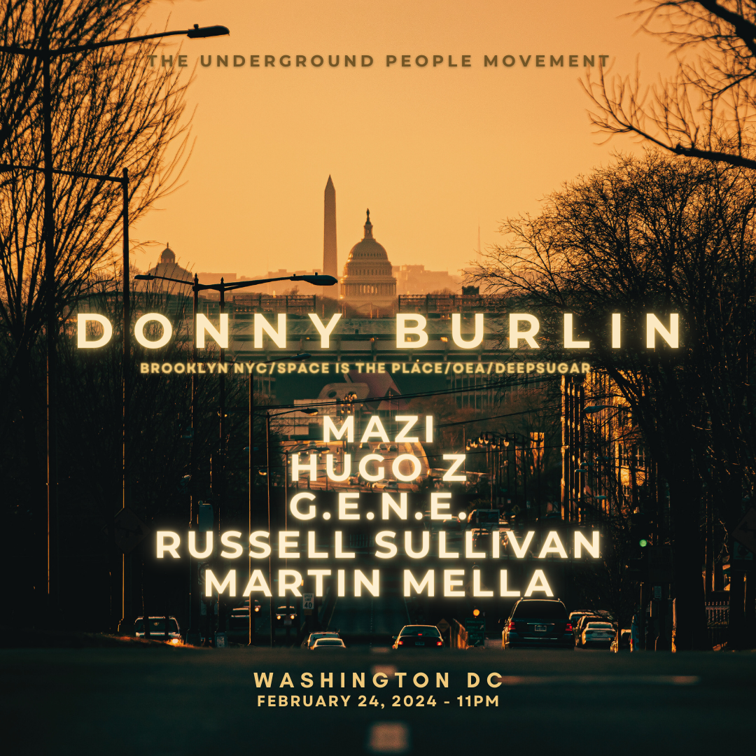 The Underground People Movement - Donny Burlin - フライヤー表