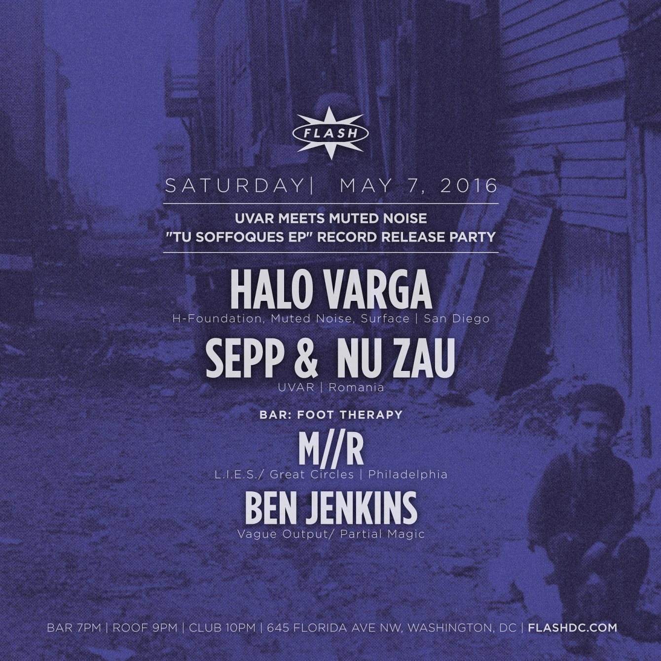Uvar Meets Muted Noise: Nu Zau, Sepp, Halo Varga; M//R - Página frontal