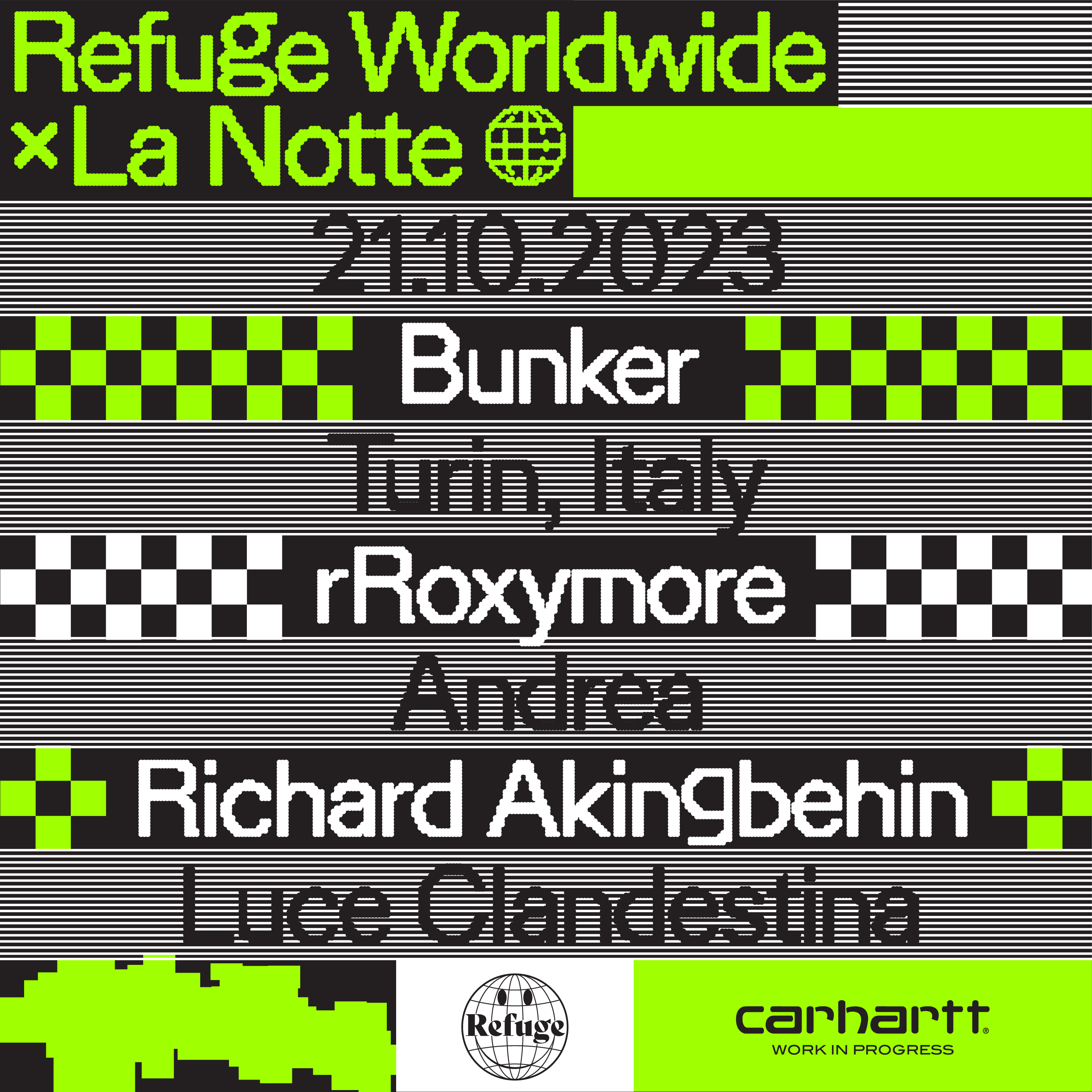 Refuge Worldwide x La Notte - フライヤー裏