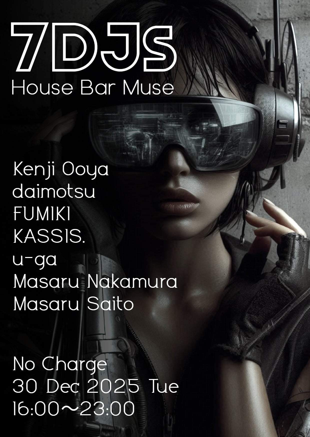 7DJs at House Bar Muse, Osaka
