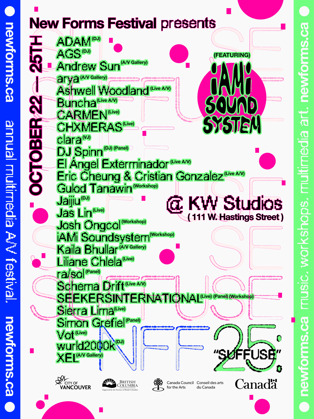 New Forms Festival presents: SUFFUSE at KW Studios, Vancouver