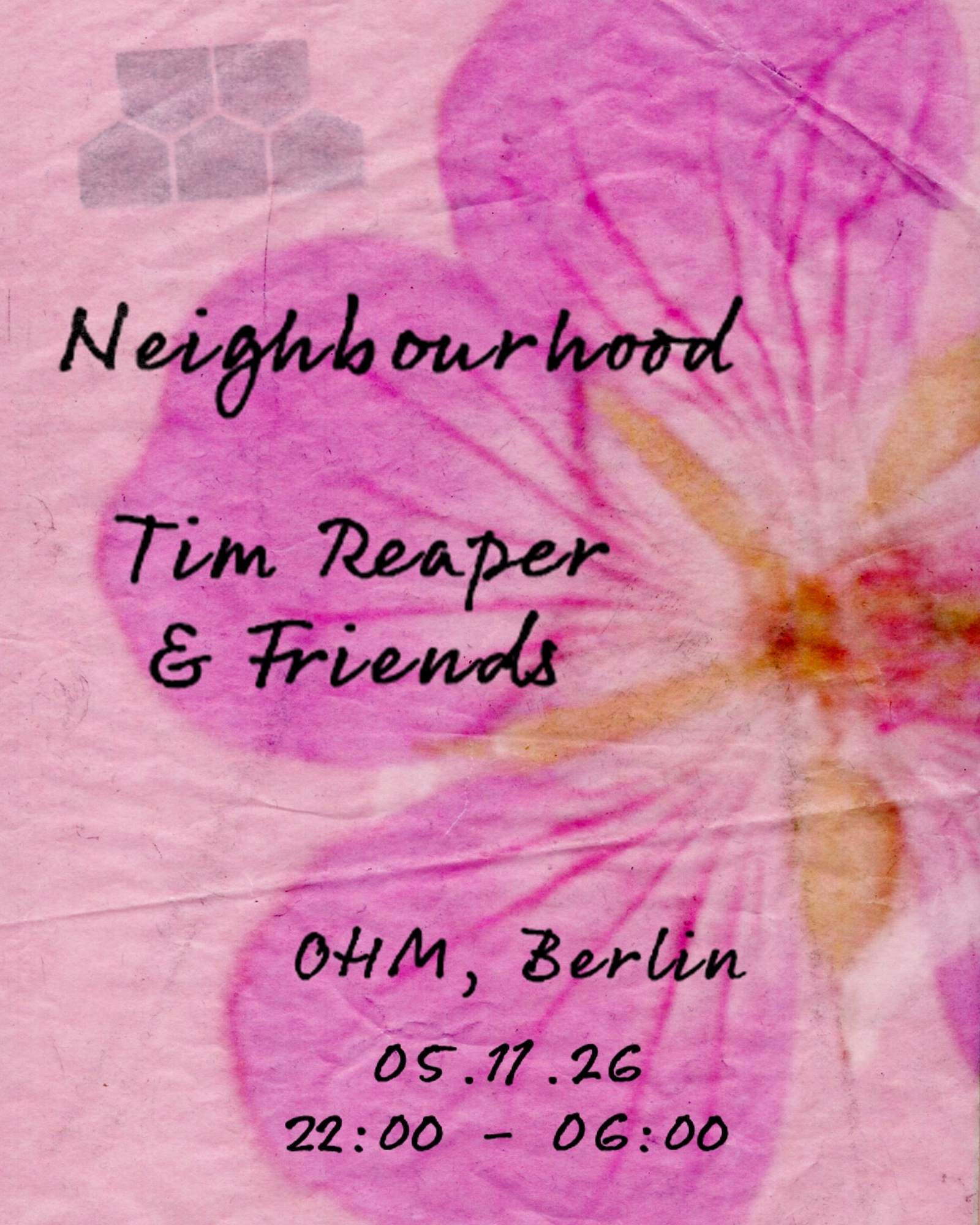 Neighbourhood - Tim Reaper & friends bei OHM, Berlin · Tickets