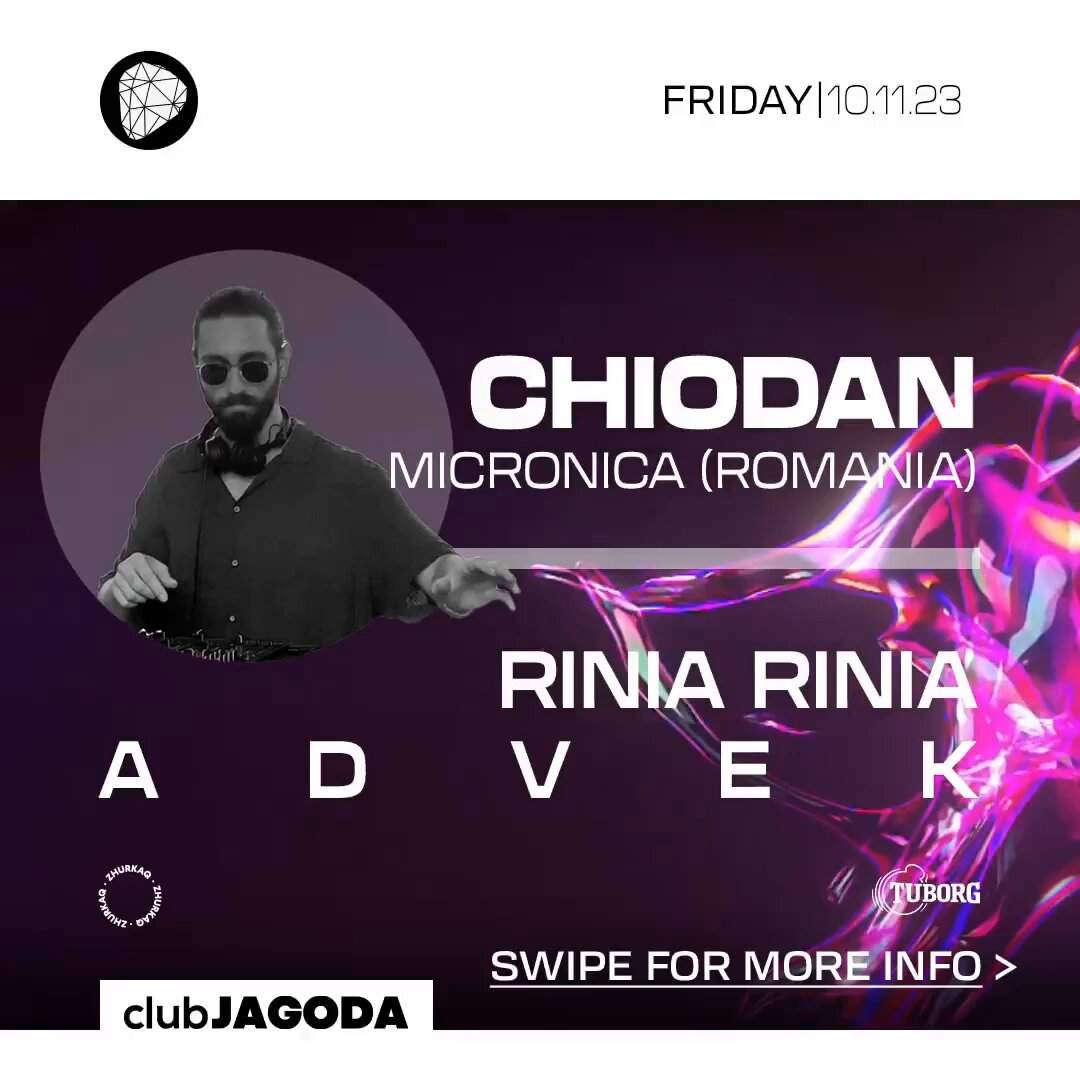 Chiodan, Advek & Rinia Rinia at Jagoda Klub - Página frontal