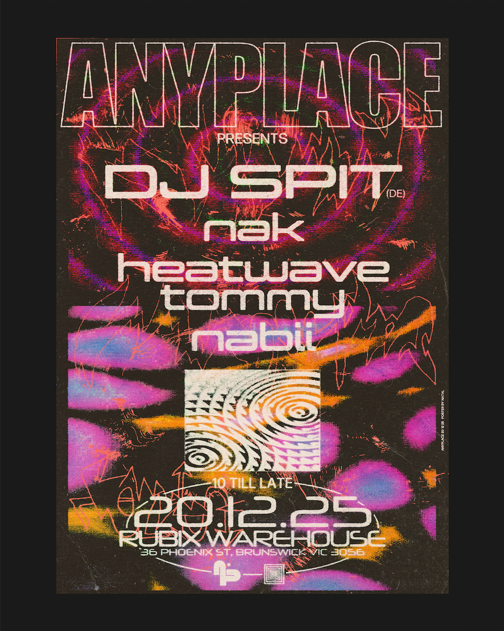 Anyplace pres: DJ Spit (DE), Nak, nabii, Heatwave Tommy at Rubix ...