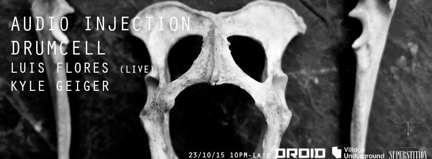 Superstition // Droid Showcase // Audio Injection, Drumcell, Luis Flores - Página frontal