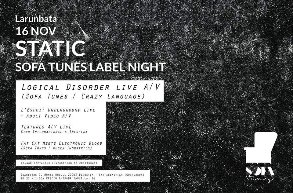 Sofa Tunes Label Night - Logical Disorder Live at Static - Página frontal