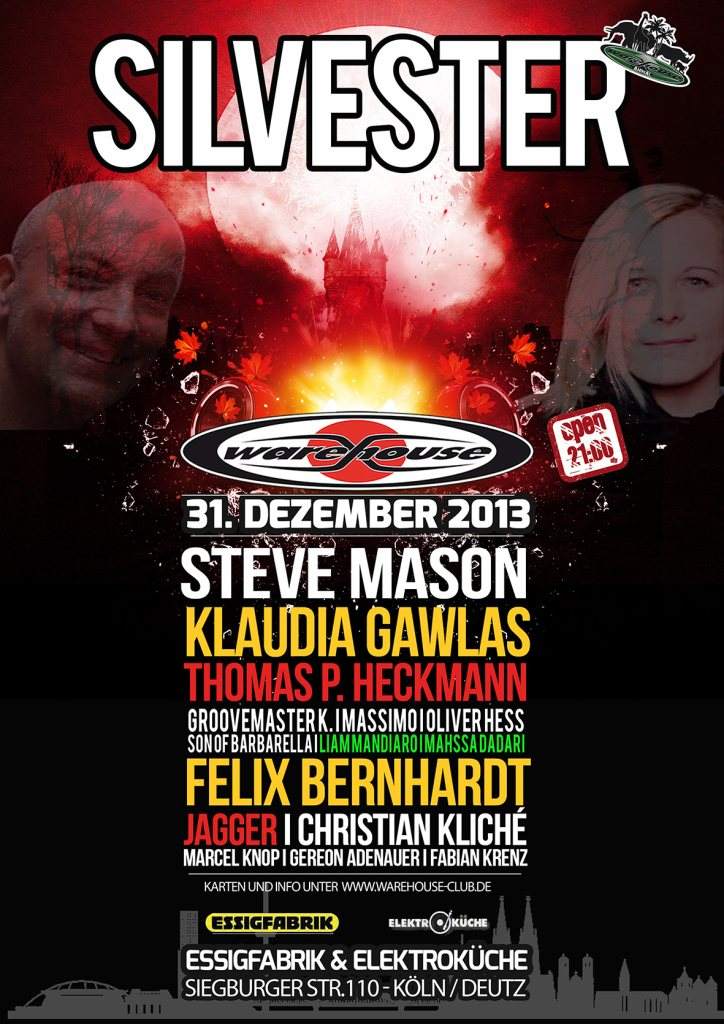 Warehouse Club Silvester 2013 - - フライヤー表