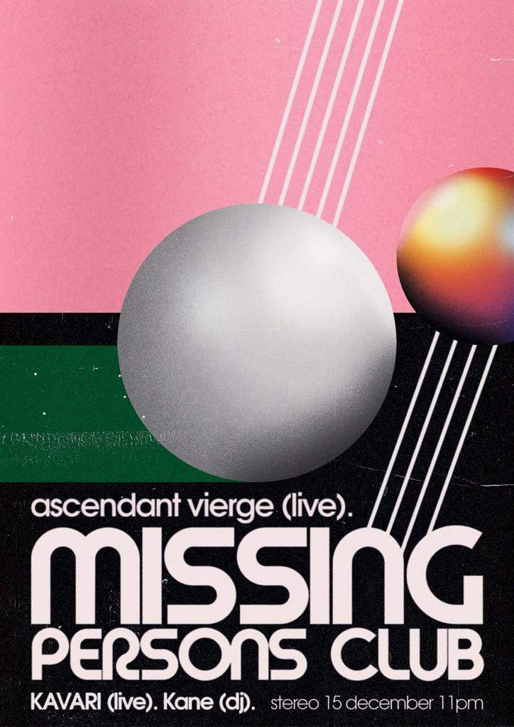 Missing Persons Club // ascendant vierge (Live) // KAVARI (Live) // Kane (DJ) - Página frontal