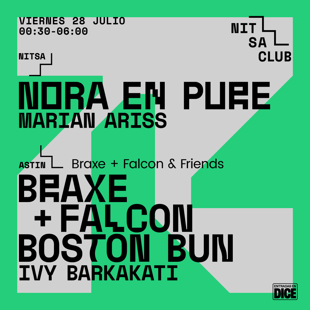 Nora En Pure / Braxe + Falcon & Friends: Boston Bun - フライヤー表