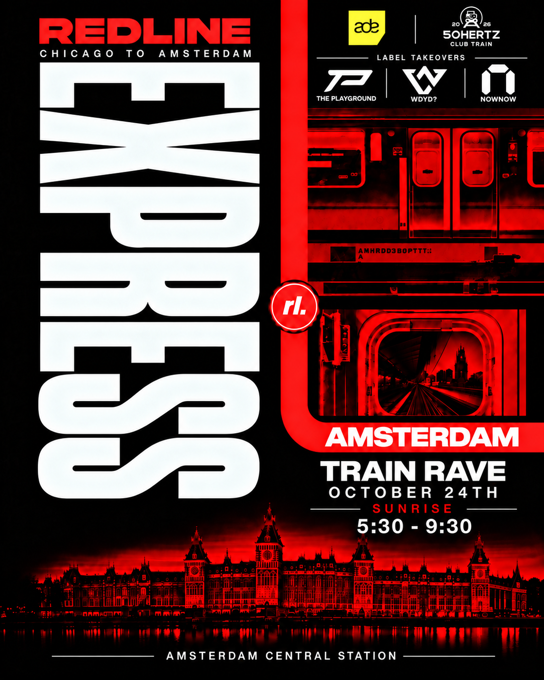 REDLINE EXPRESS - ADE TRAIN RAVE - SATURDAY SUNRISE - Lee Ann Roberts ...