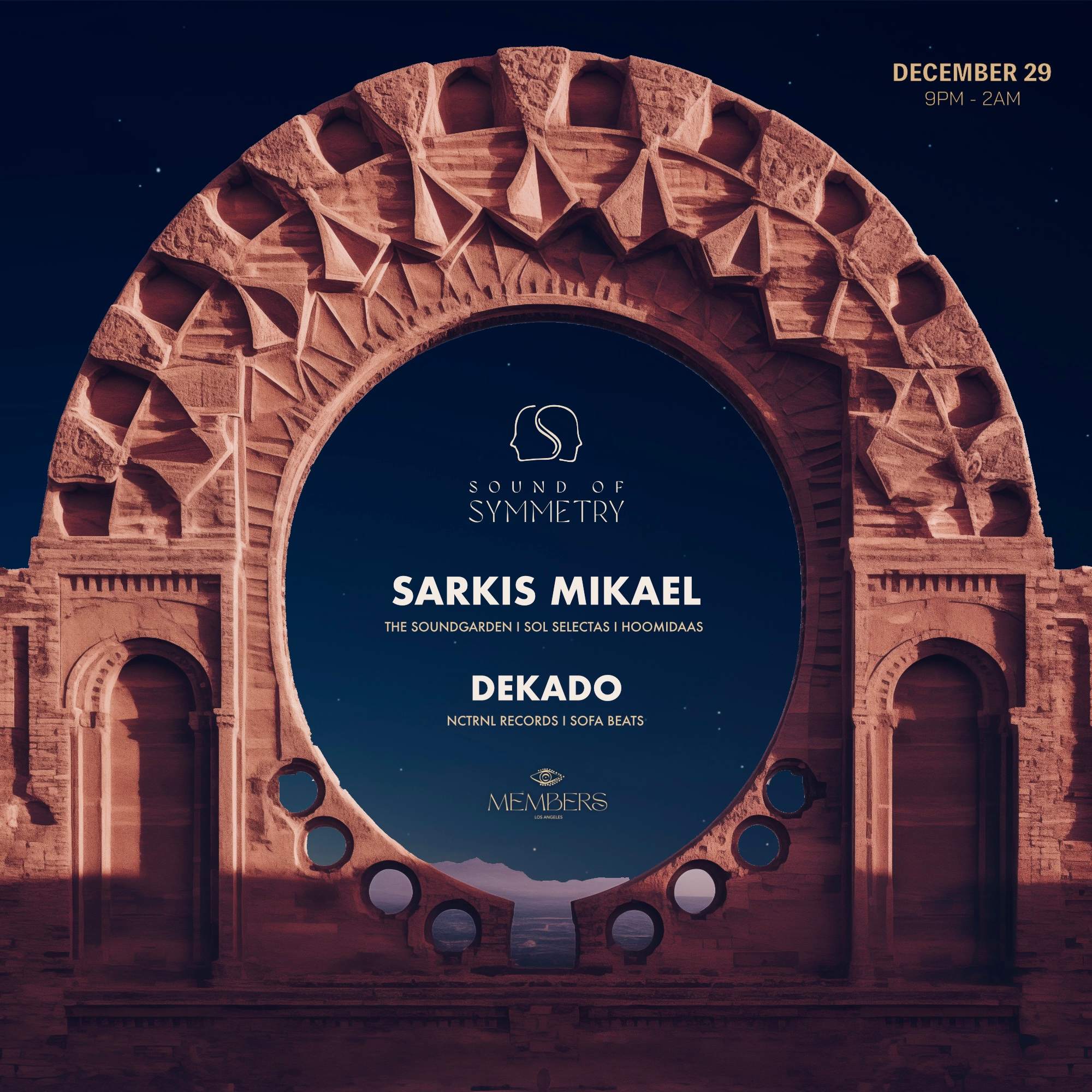 Sound of Symmetry w Sarkis Mikael & Dekado - フライヤー表
