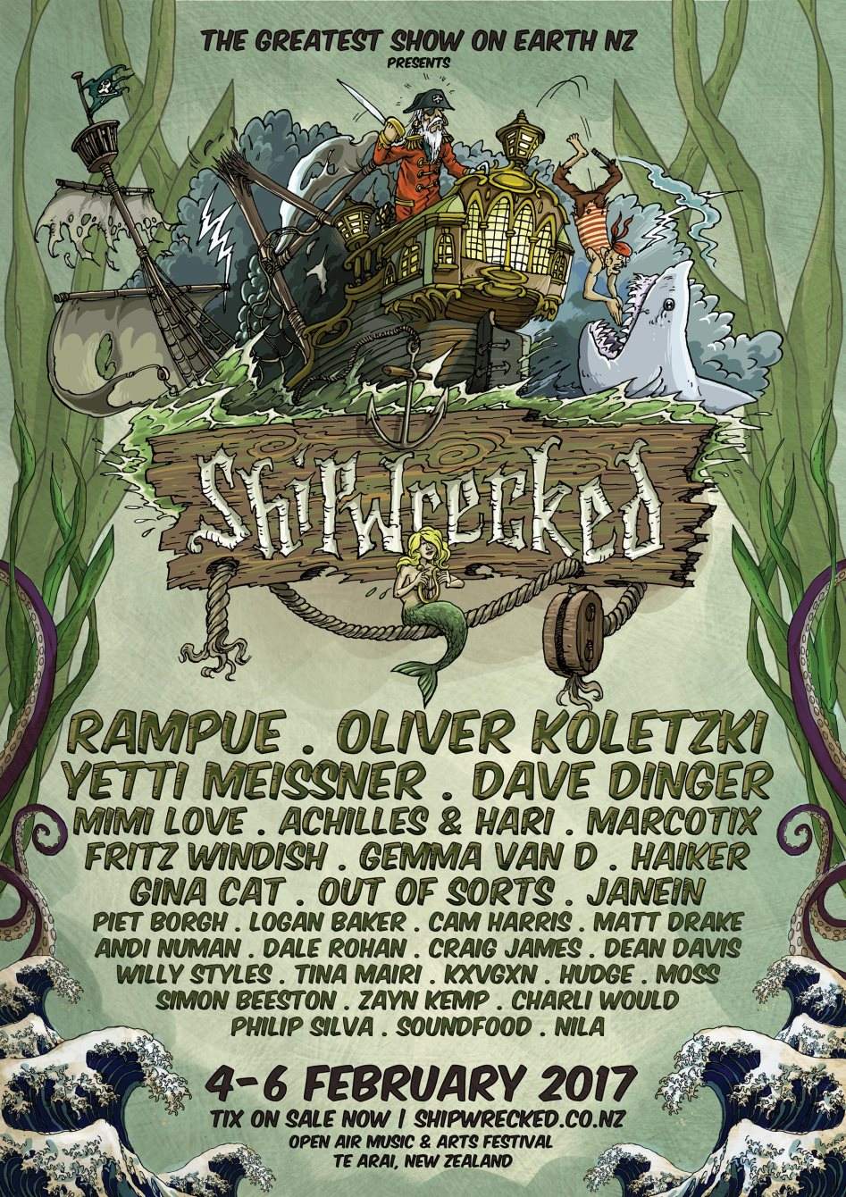 Shipwrecked Open Air Music & Arts Festival - フライヤー表