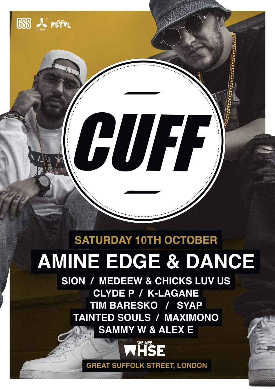 Cuff Records with Amine Edge & Dance at We Are Whse - Página frontal