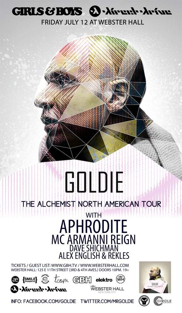 Girls & Boys presents Goldie: The Alchemist North American Tour - Página frontal