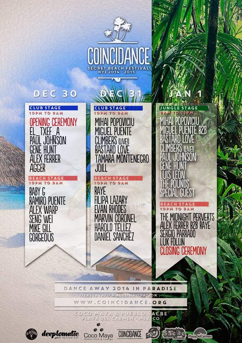 Coincidance Festival NYE Playa del Carmen - DEC 30-JAN 2 - Página trasera
