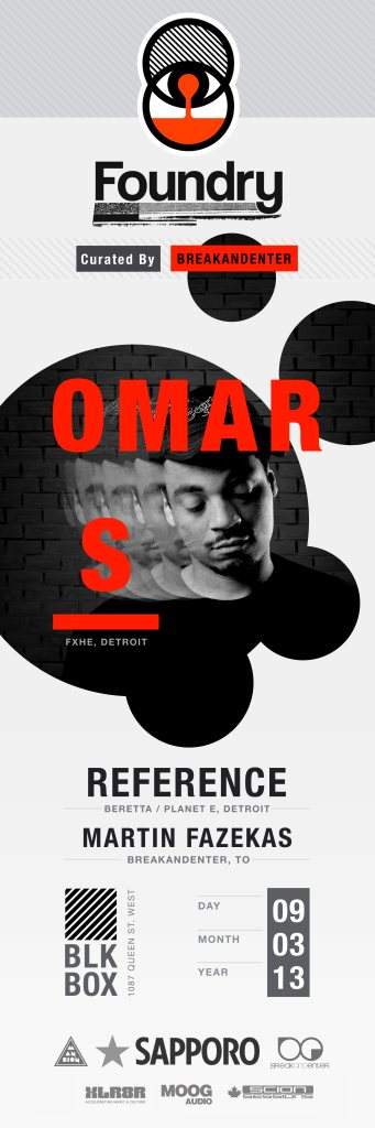 Foundry // Omar S + Reference + Martin Fazekas // Curated by Breakandenter - フライヤー表
