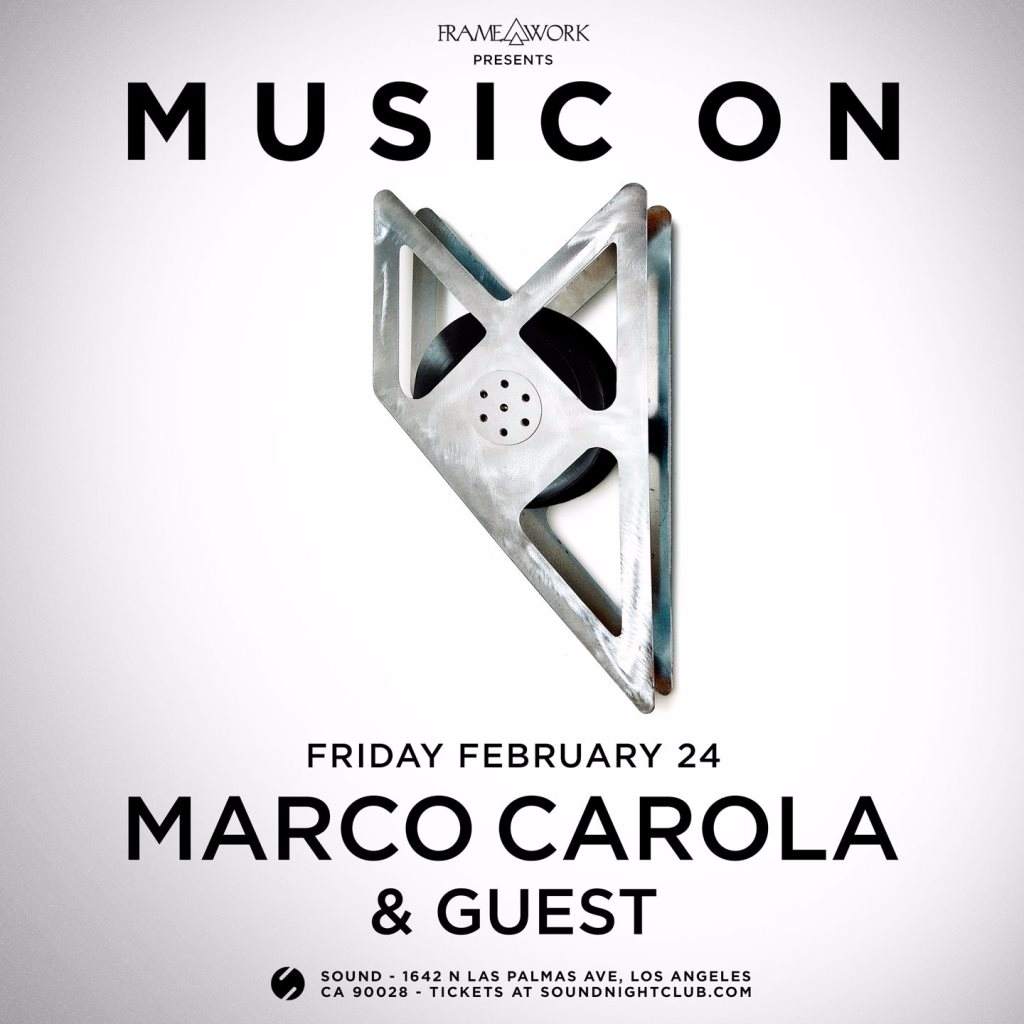 Music on with Marco Carola & Guest - Página frontal