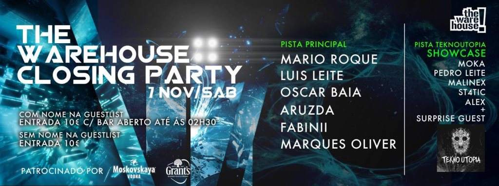 The Warehouse Closing Party - フライヤー表