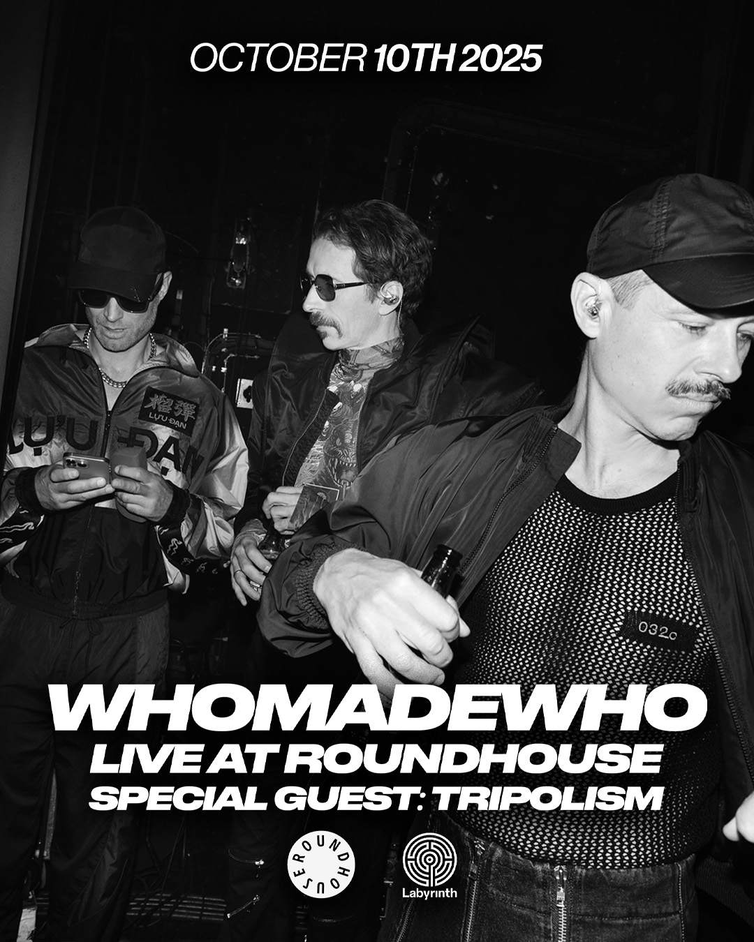 Labyrinth presents: WhoMadeWho live, Tripolism at The Roundhouse, London