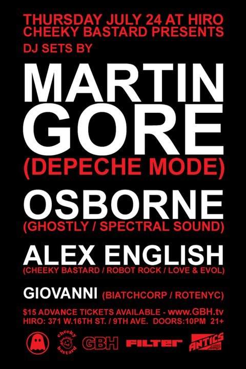 Martin Gore (Depeche Mode) - Página frontal