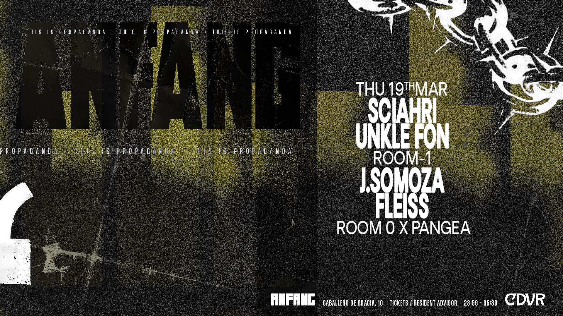 Sciahri at ANFANG at Cadavra, Madrid