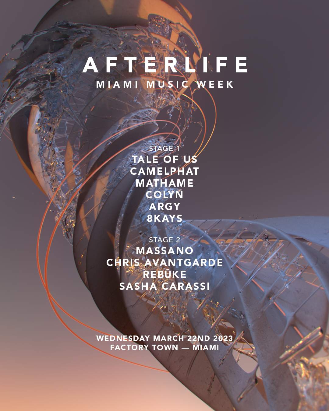 Afterlife Miami Music Week 2023 at Factory Town, Miami