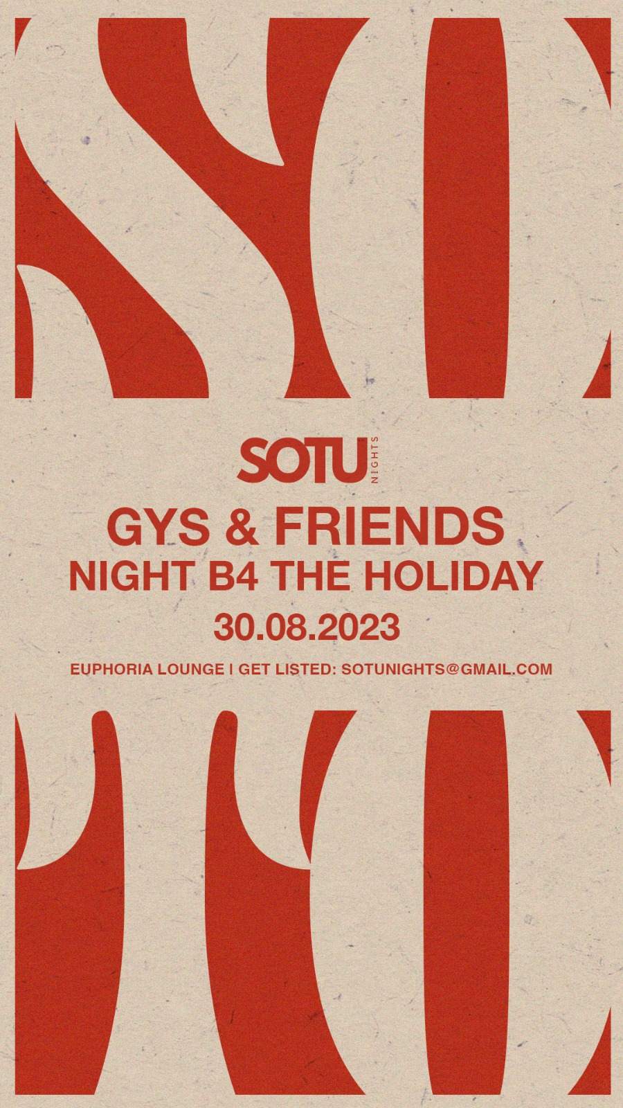 SOTU Nights presents GYS & Friends - Página frontal