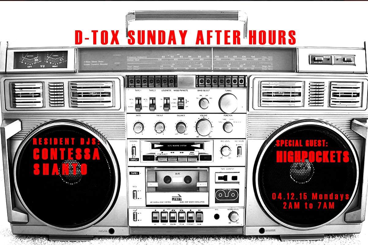 DTOX Sunday After Hours (Mondays 2AM7AM) at TBA Hollywood, Los Angeles