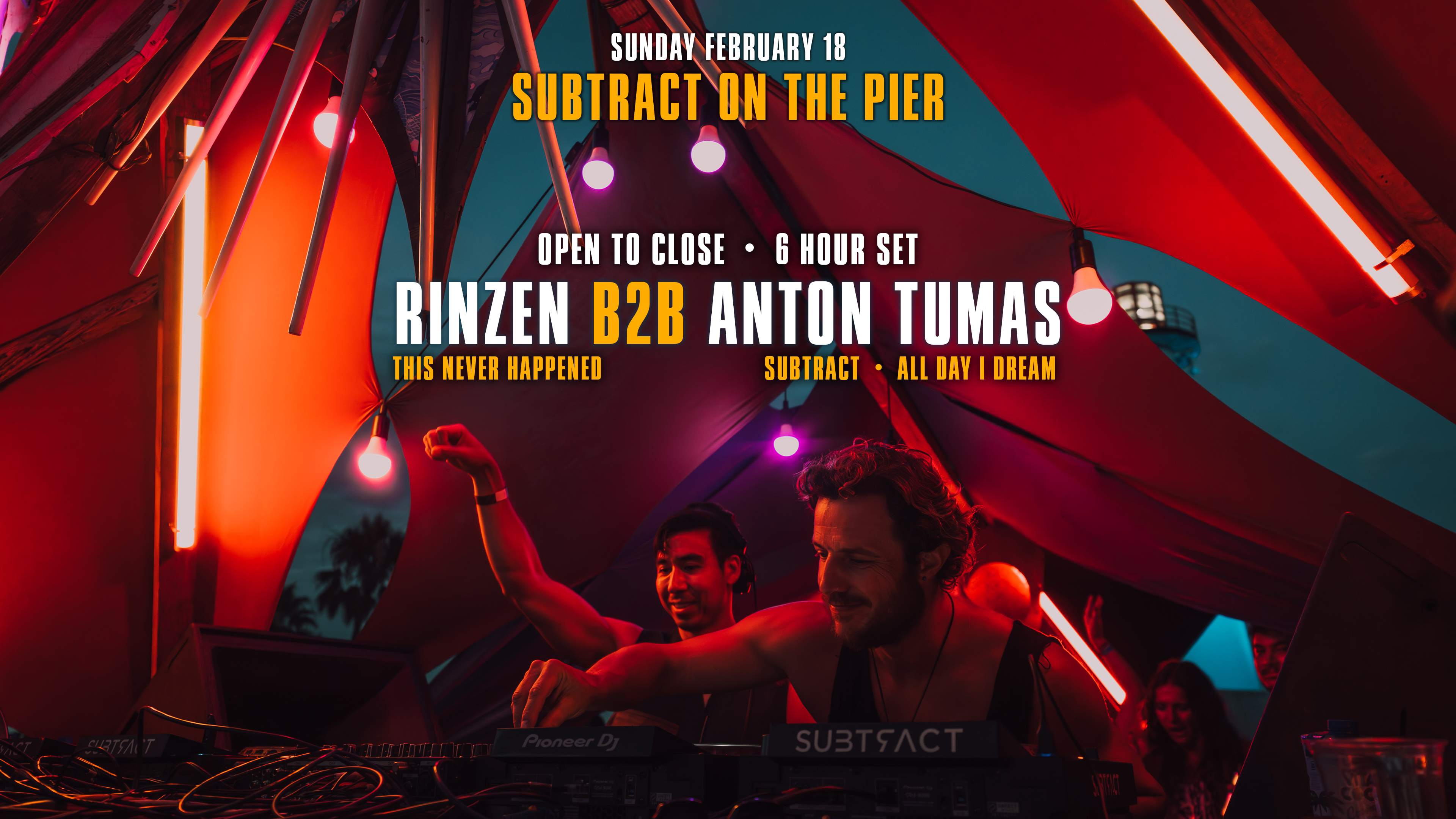 Subtract On The Pier - Rinzen B2B Anton Tumas - Página frontal