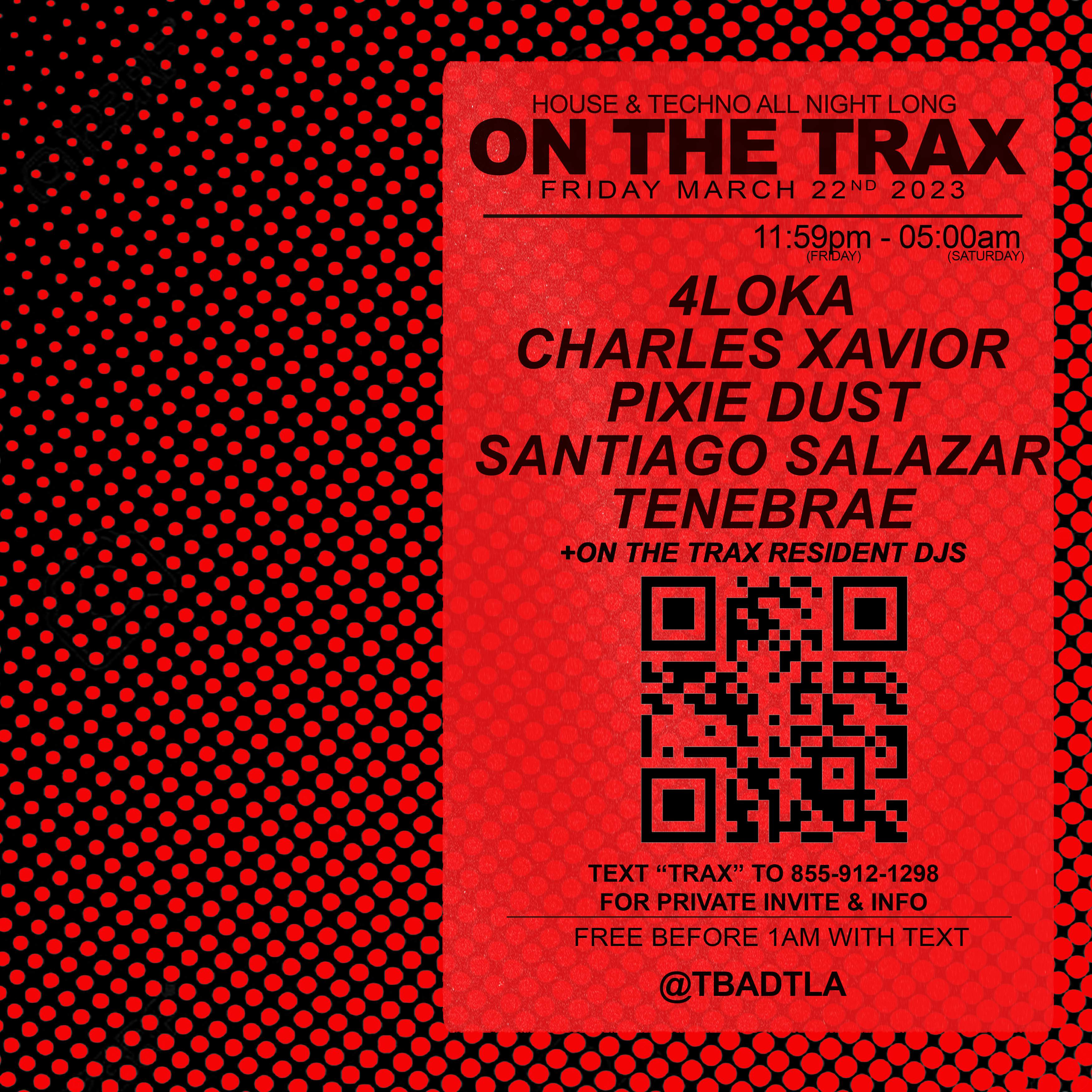 ON THE TRAX! ( HOUSE & TECHNO ) - フライヤー表