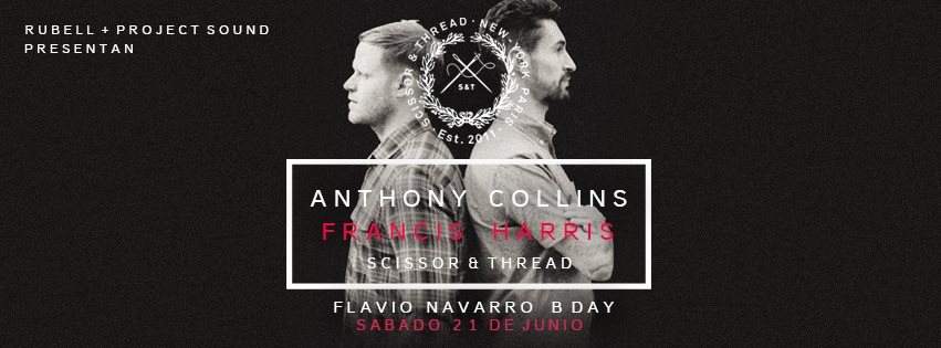 Flavio Navarro Bday ft Anthony Collins & Francis Harris - フライヤー裏
