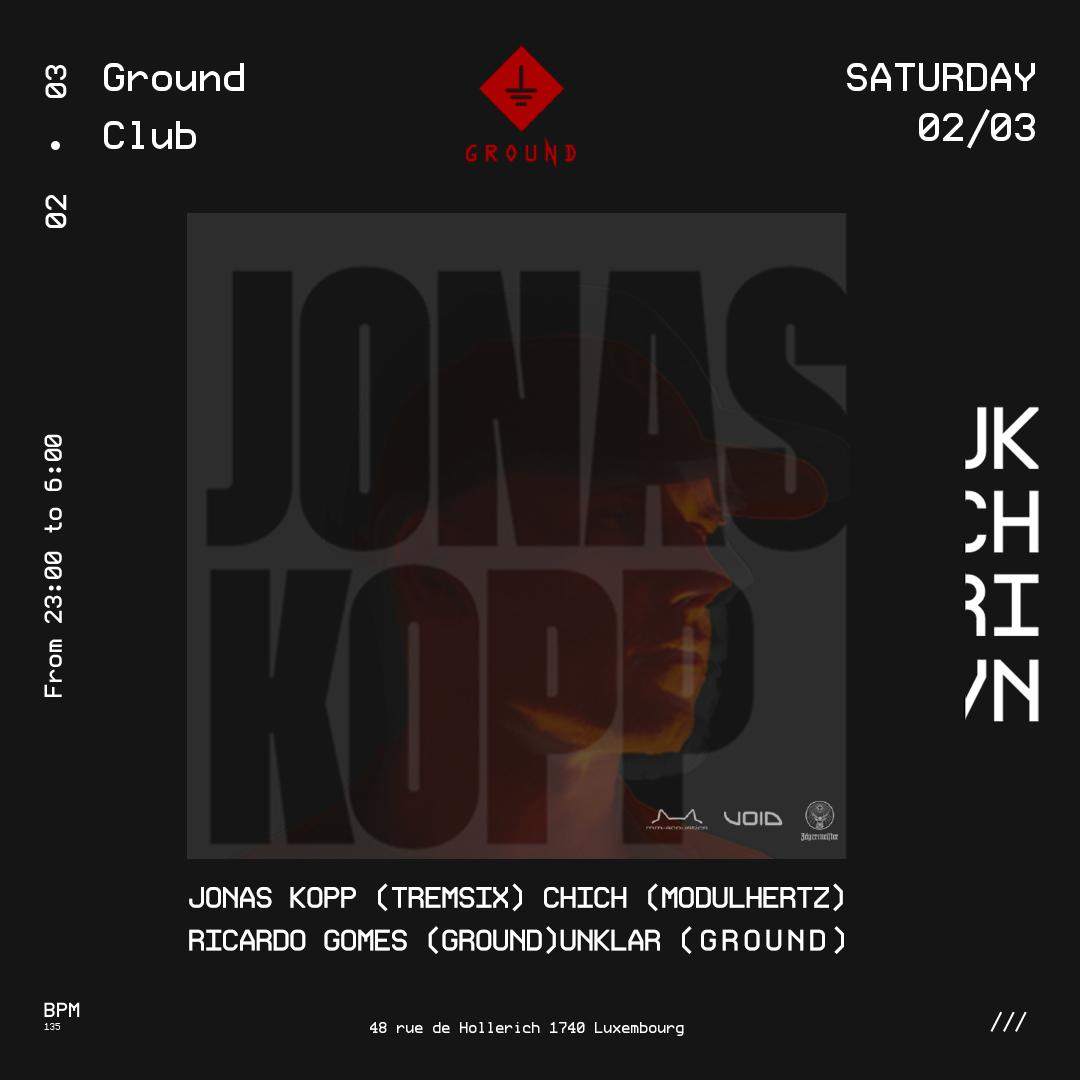 GROUND with Jonas Kopp - フライヤー表