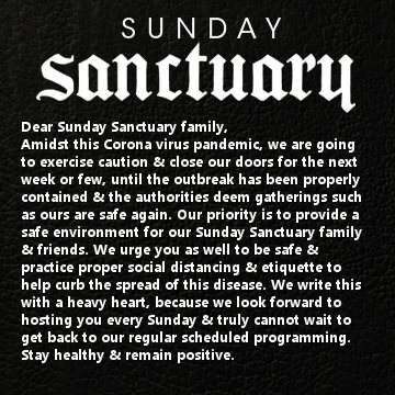 Sunday Sanctuary presents: Cancelled Till Further Notice - フライヤー表