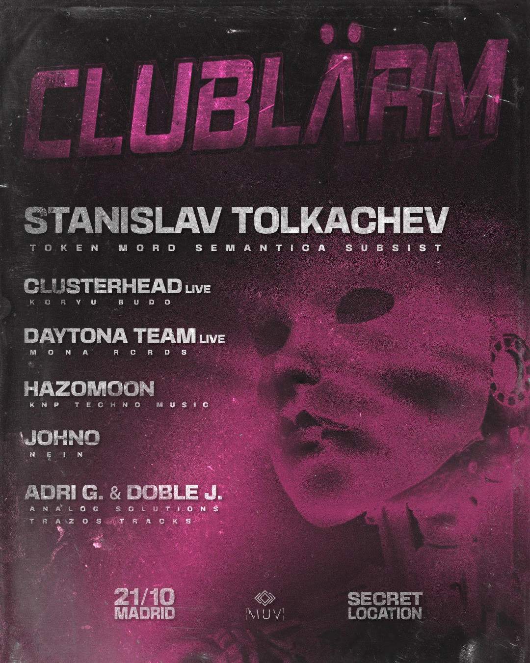 ClublÄrm x Stanislav Tolkachev - フライヤー表