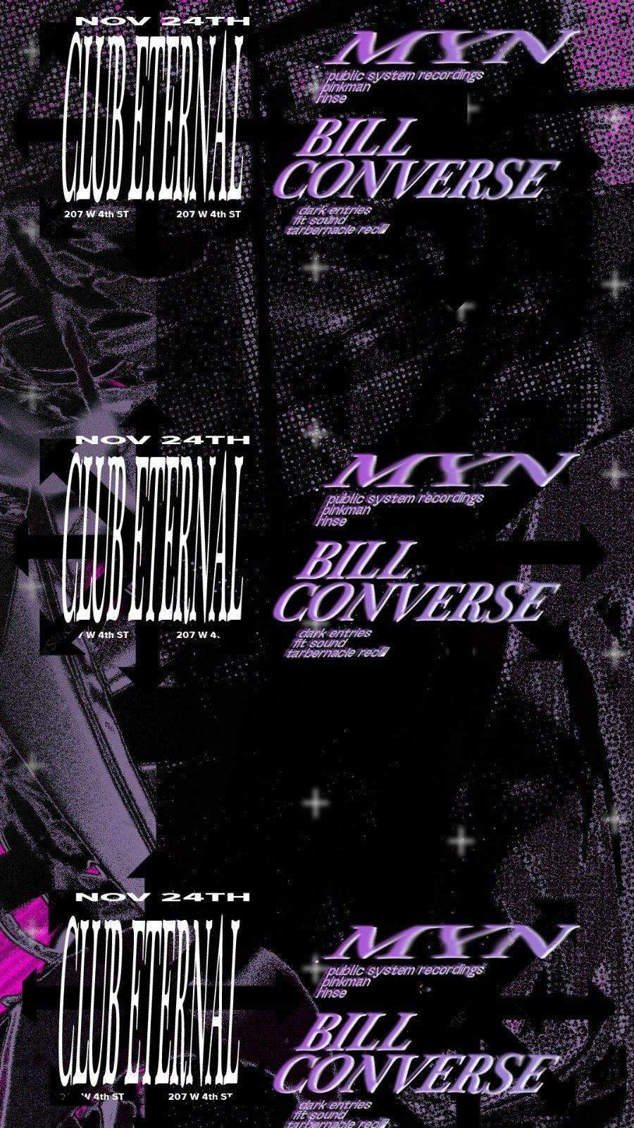 Myn (Public System Recordings) + Bill Converse - フライヤー表