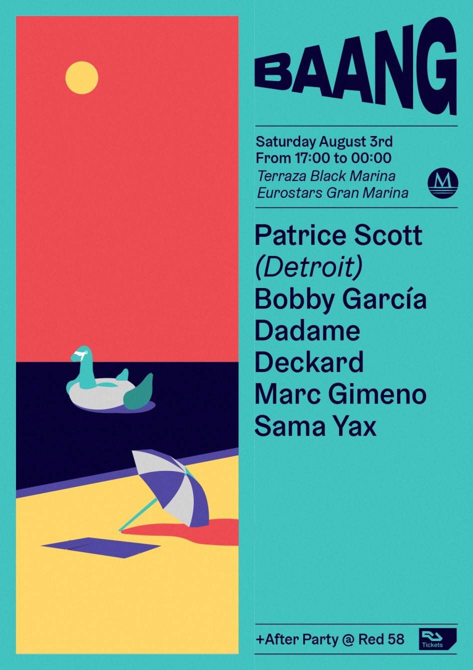 Baang 12h Rooftop Party + After Party at Red 58 with Patrice Scott & More - フライヤー裏