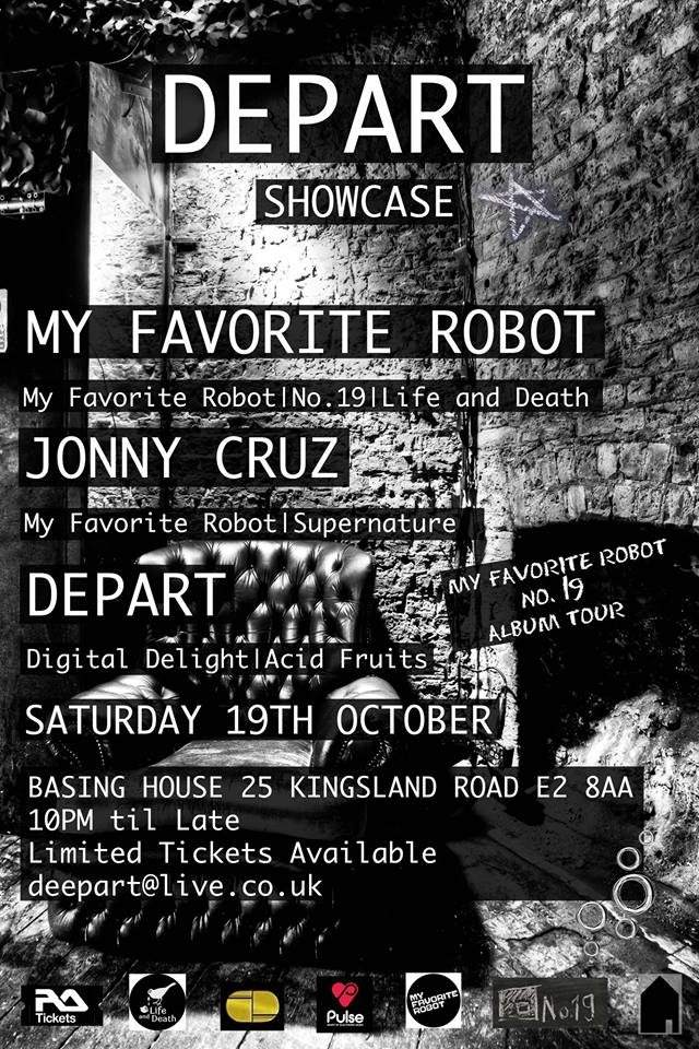 Depart Showcase present My Favorite Robot (Album Tour) with Special Guest Jonny Cruz - フライヤー表