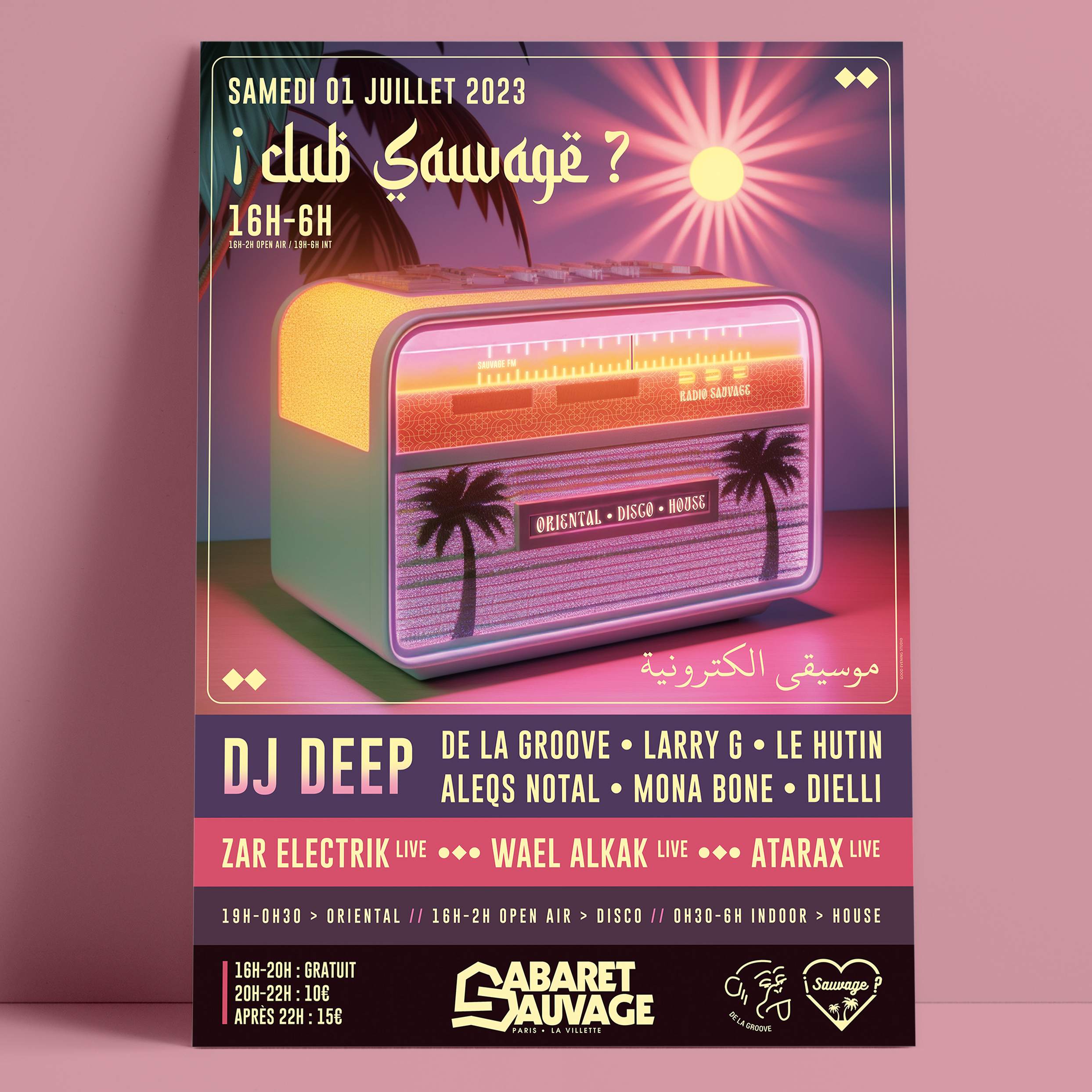¡Club Sauvage XXL: DJ Deep / De La Groove / Aleqs Notal / Le Hutin / Larry  - フライヤー裏