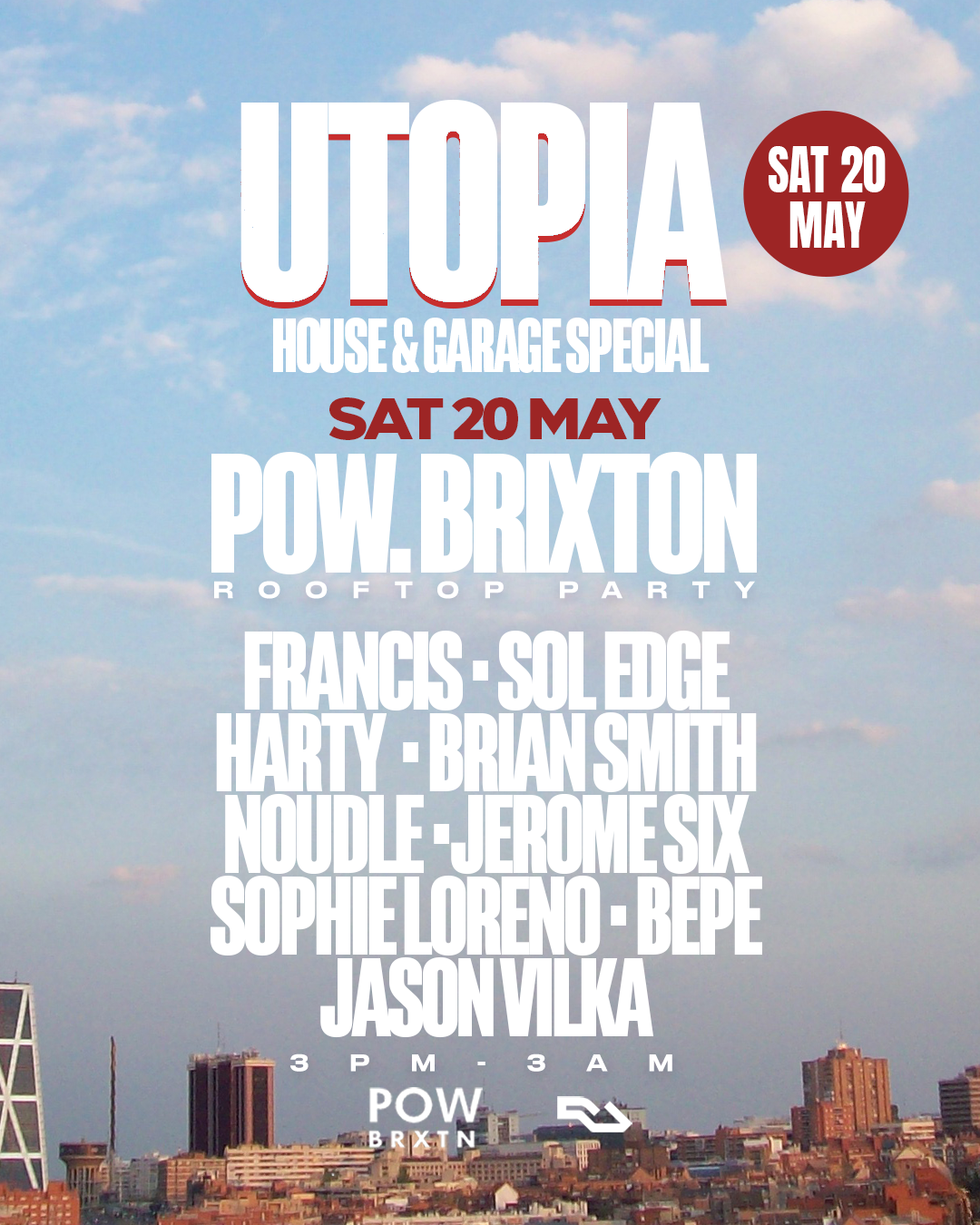 UTOPIA: Rooftop Day Party - House & Garage Special - Página trasera